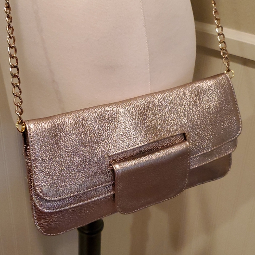 Like NEW Besha leather crossbody clutch